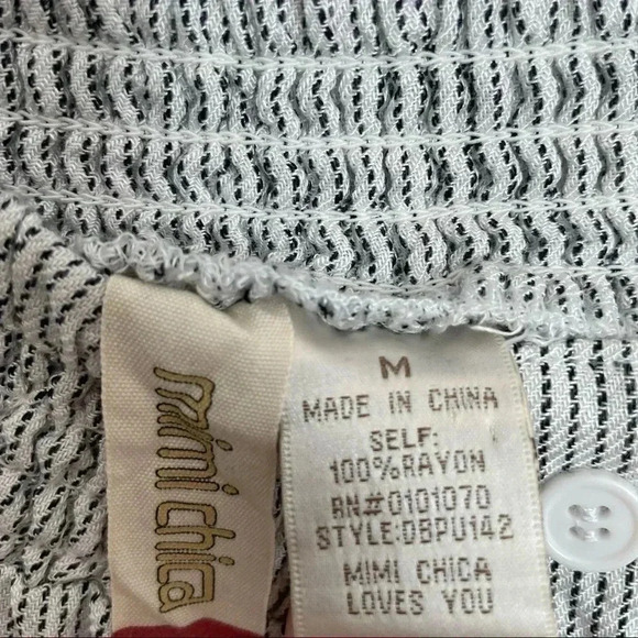 Mimi Chica Off Shoulder Dress Lightweight Striped M - Picture 4 of 4